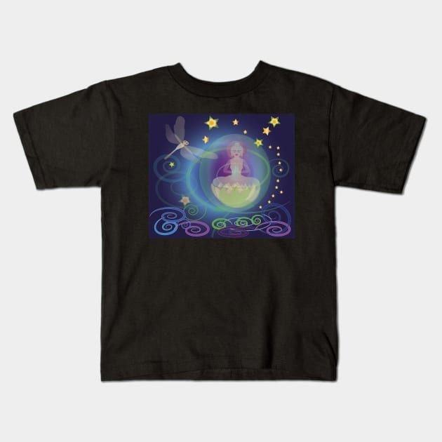 Lotus spiral Kids T-Shirt by shimaart